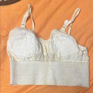 Vintage White Bra 26-28”
